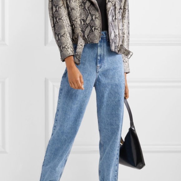 IRO Perrio snake leather jacket FR 36 NEW $1995! - Picture 5 of 7